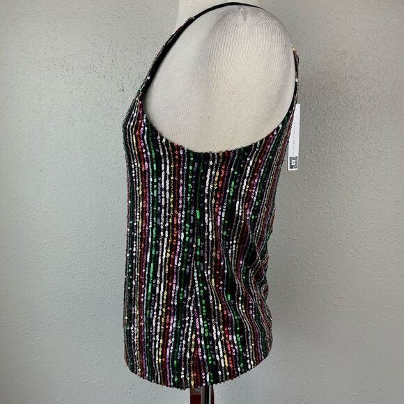 NWT Sanctuary Rainbow Sequin Tank Top Size XS - Picture 3 of 8